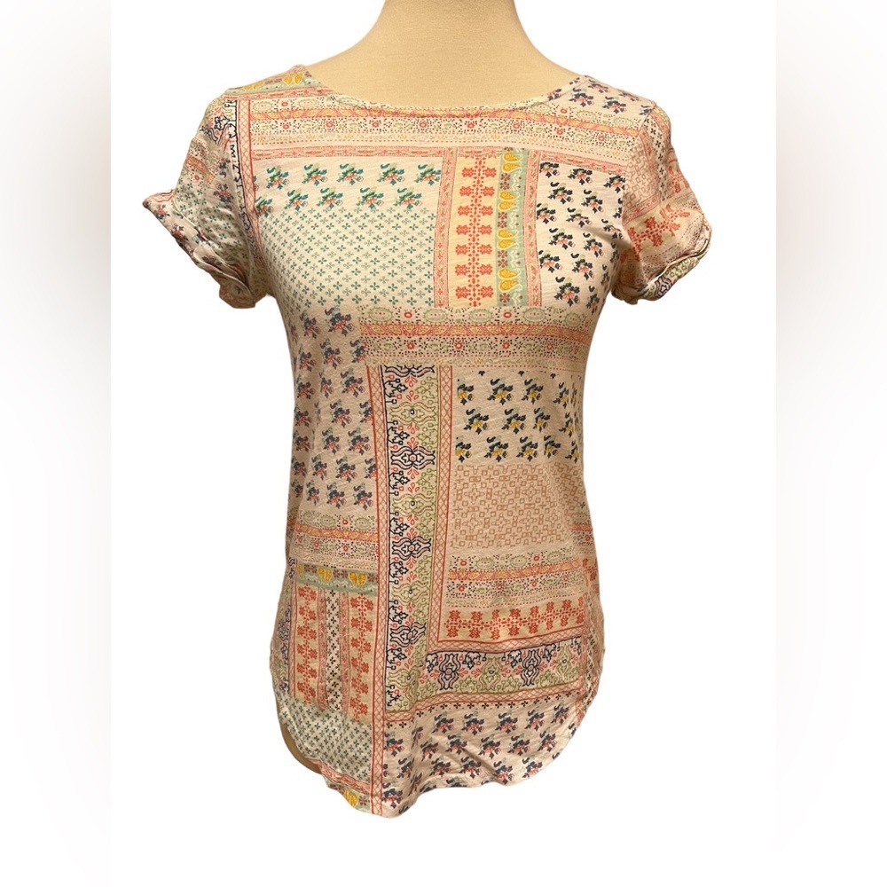 tla. twist back patchwork shirt